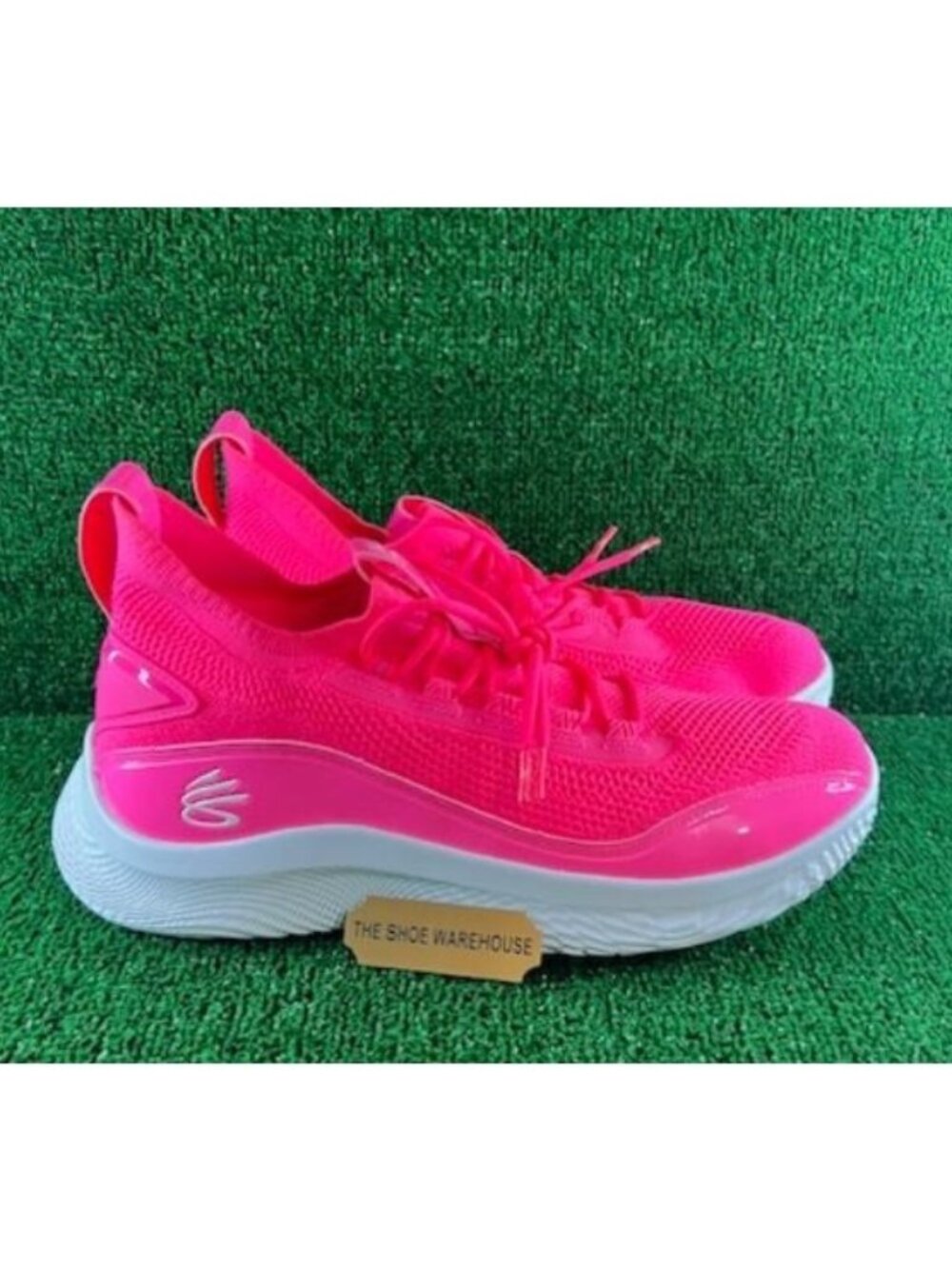 Men Under Armour Curry 8 NM ‘Team Pink’ White Basketball Shoes 3024785-606 Sz 14